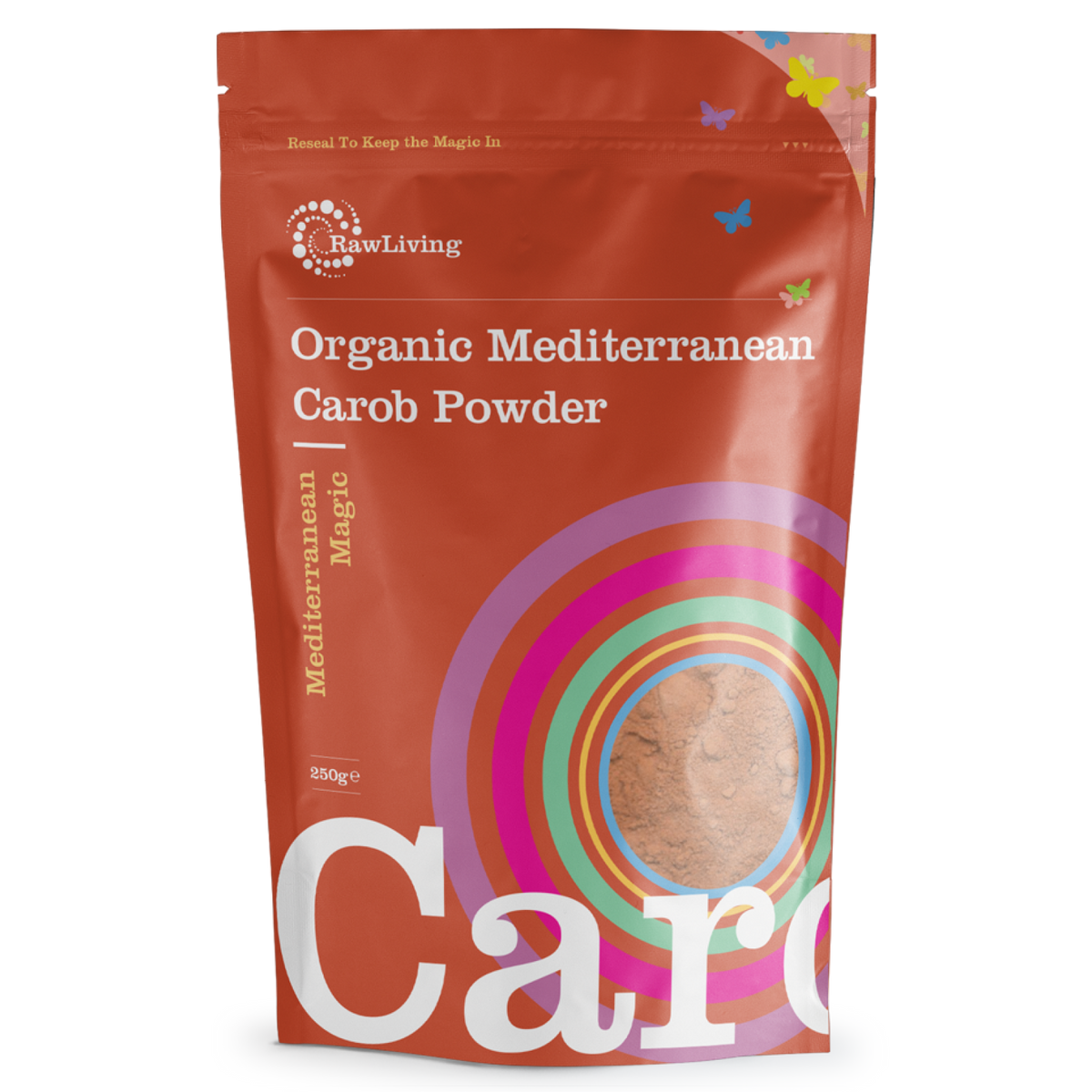 Organic Mediterranean Carob | Raw Living UK | Raw Foods | Natural Sweeteners | Raw Living Raw &amp; Organic Mediterranean Carob: this powder has all the flavour of traditional roasted carob, but it&#39;s raw! A distinctive dark, but sweet flavour.