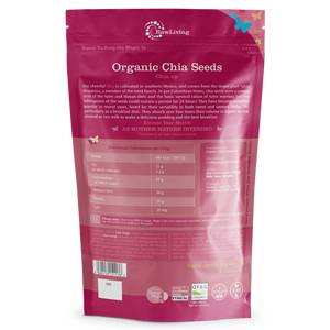 Organic Chia Seeds | Raw Living UK | Raw Foods | Raw Living Organic Chia Seeds: packed with Antioxidants, Chia is one of the most nutritious superfoods! Chia is full of Fibre, Protein, Vitamins & Minerals.