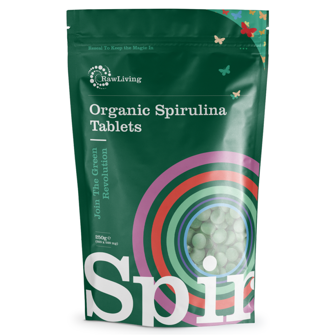 Organic Spirulina Tablets (500mg) | Raw Living | Raw Living Organic Spirulina Tablets are premium quality. Spirulina is an algae, which is an excellent Vegan source of Protein, Vitamins &amp; Minerals.