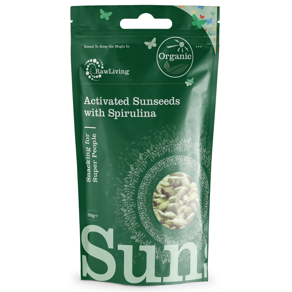 Activated Sunseeds with Spirulina - Organic (33g, 100g, 250g, 500g, 5kg)