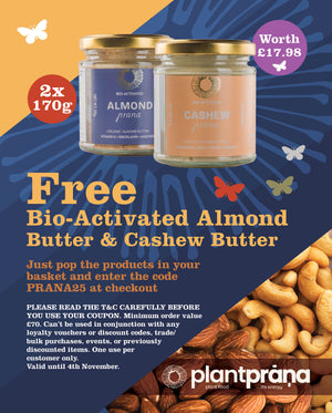 Plant Prana - Organic Almond Butter & Organic Cashew Butter (2x170g)