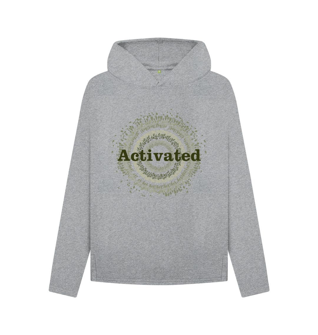 Athletic Grey Activated Women&#39;s Pullover Hoodie