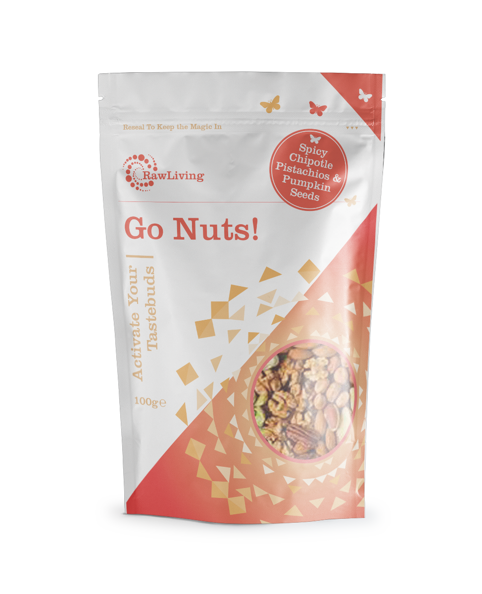 Go Nuts! Activated Spicy Chipotle Pistachios &amp; Pumpkin Seeds (100g, 250g, 1kg)