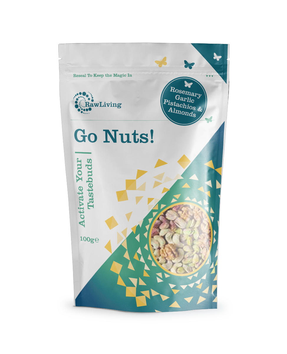 Go Nuts! Activated Rosemary Garlic Pistachios &amp; Almonds (100g, 250g, 1kg)