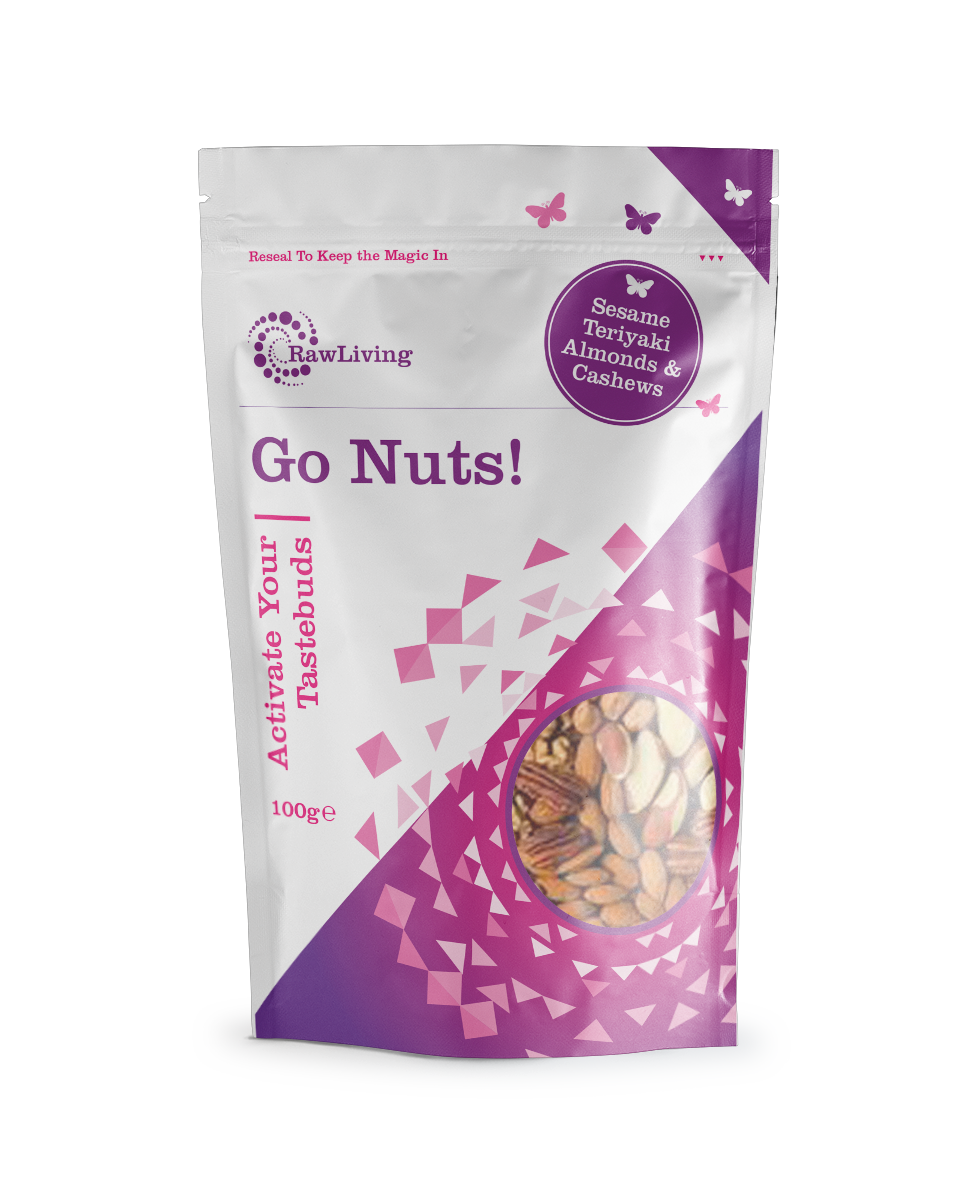 Go Nuts! Activated Sesame Teriyaki Almonds &amp; Cashews (100g, 250g, 1kg)
