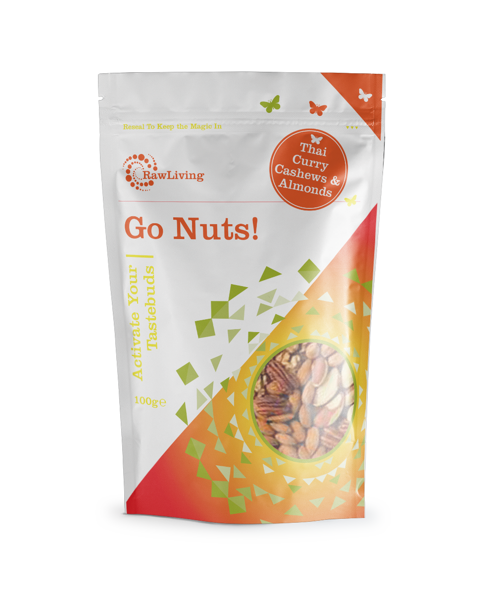 Go Nuts! Activated Thai Curry Cashews &amp; Almonds (100g, 250g, 1kg)