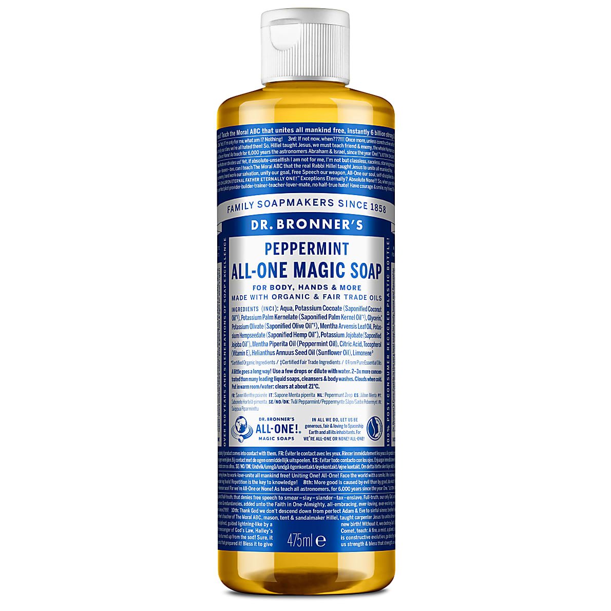 Dr Bronner&#39;s Magic Hemp Soap - Peppermint (237ml, 473ml)