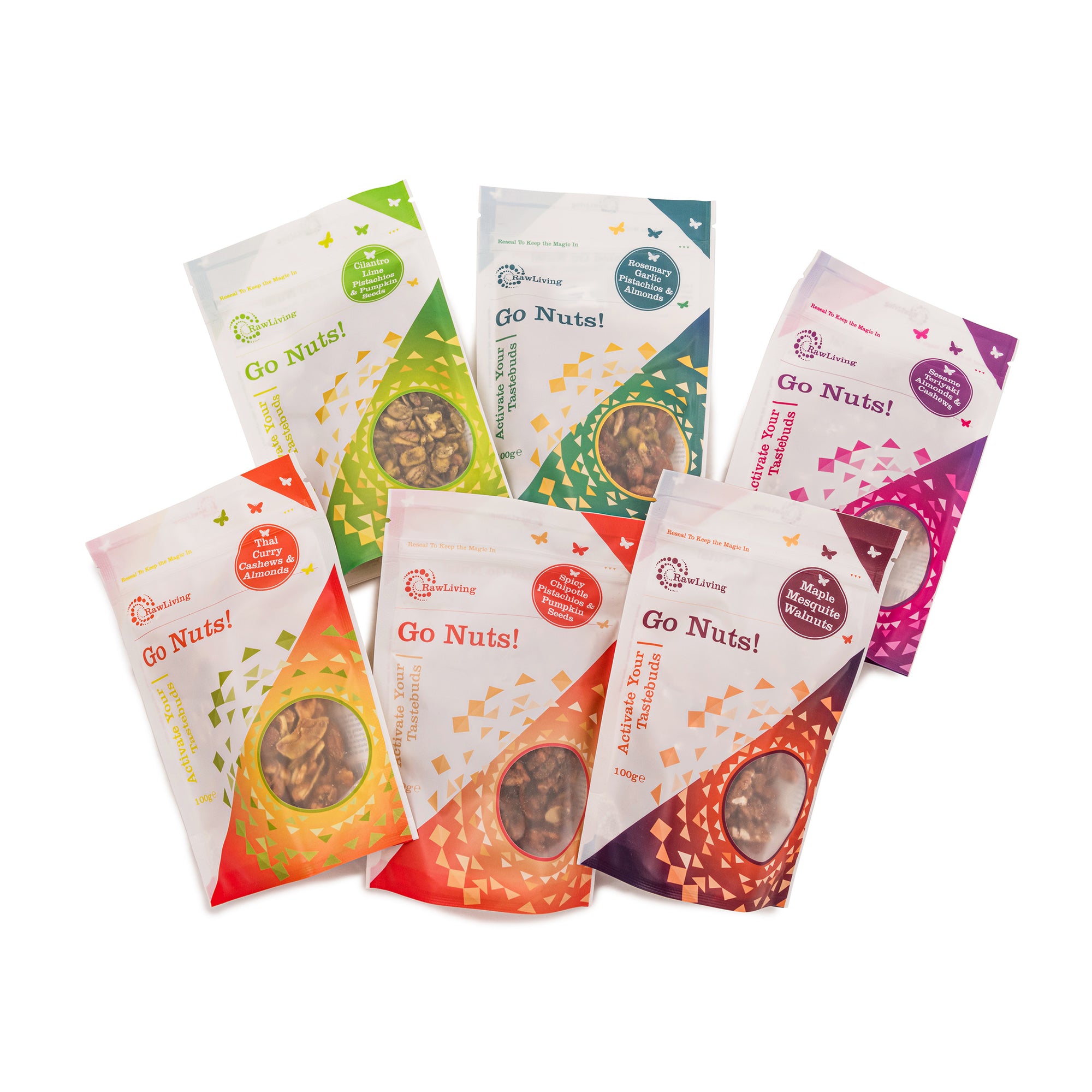 Go Nuts! Activated Spicy Chipotle Pistachios &amp; Pumpkin Seeds (33g, 100g, 250g, 1kg)