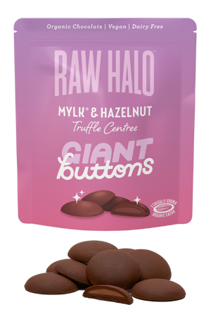 Raw Halo - Mylk & Hazelnut Giant Chocolate Buttons (90g)