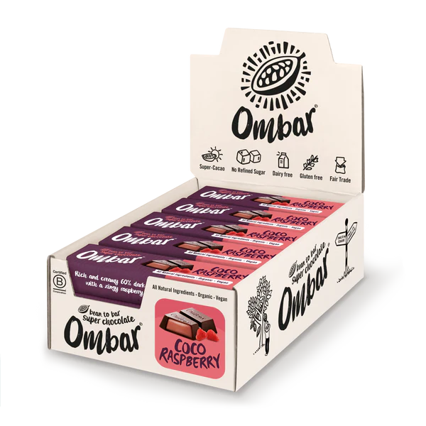 Ombar Filled Raspberry Truffle  Organic Chocolate (42g)