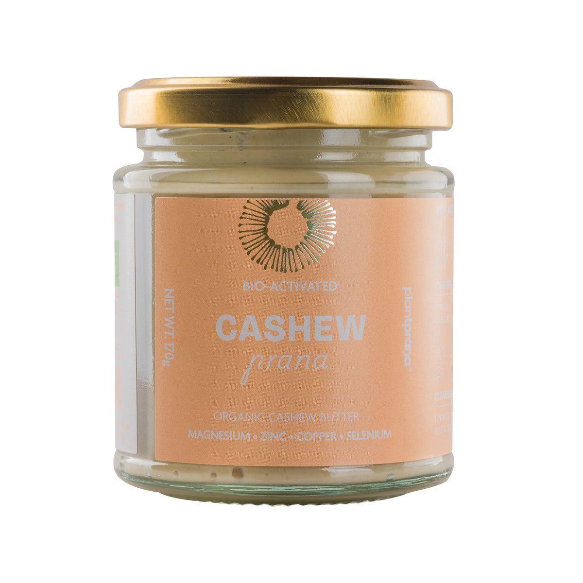 Plant Prana - Organic Almond Butter &amp; Organic Cashew Butter (2x170g)