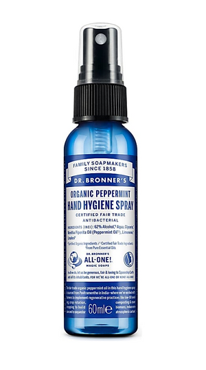 Dr Bronner's Hand Sanitizer Spray - Peppermint (60ml)