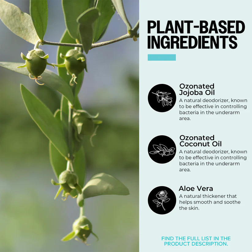 PurO3 Ozonated Roll On Deodorant - Unscented (2.5oz)