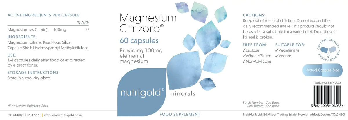 Nutrigold - Magnesium Citrizorb (60 caps)