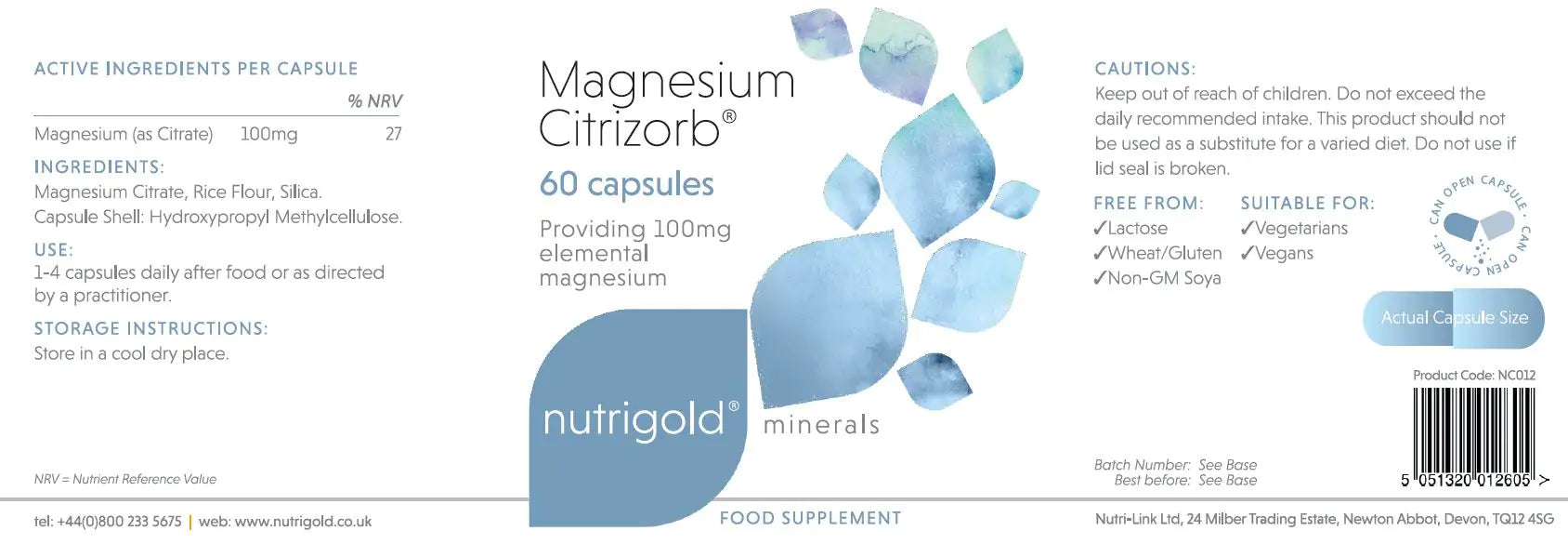 Nutrigold - Magnesium Citrizorb (60 caps)