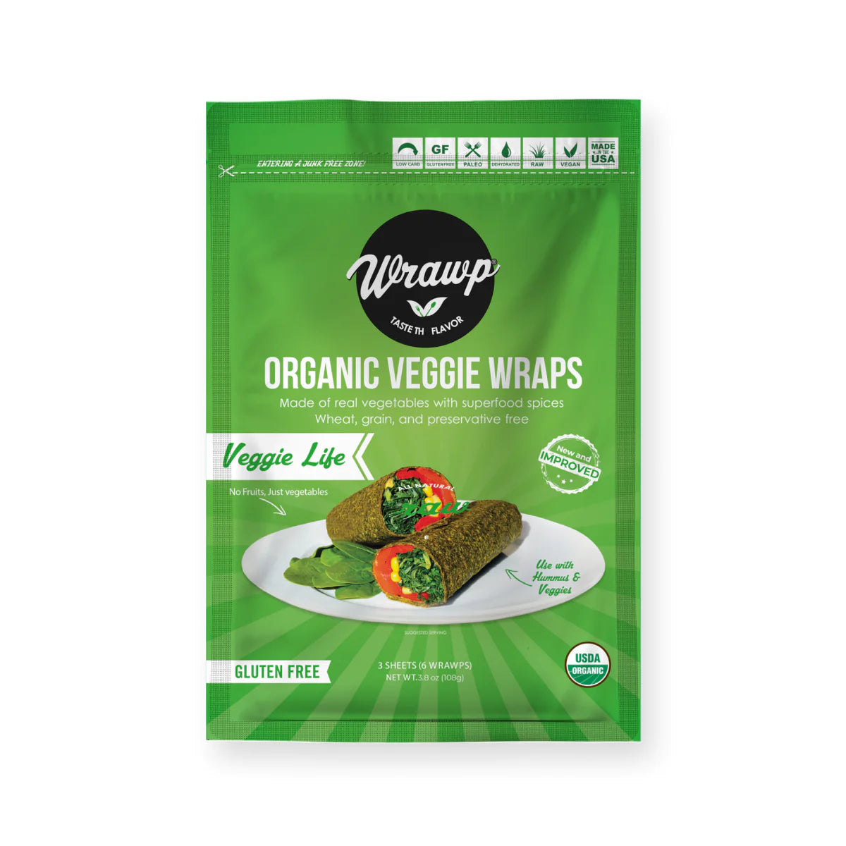 WrawP Organic Wraps - Veggie Life