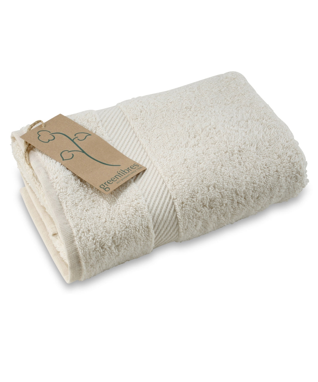 Organic Cotton Terry Hand Towel (50cm x 100cm) | Greenfibres | Raw Living UK | House &amp; Home | Bath &amp; Shower | Beauty | Greenfibres Organic Cotton Terry Hand Towel (50cm x 100cm): soft and absorbent 100% organic cotton. Undyed &amp; unbleached. Generous 600 g/m2 weight.