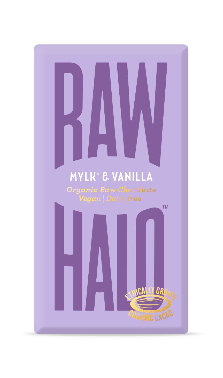 Raw Halo - Mylk &amp; Vanilla Organic Raw Chocolate Bar (22g, 35g, 70g)