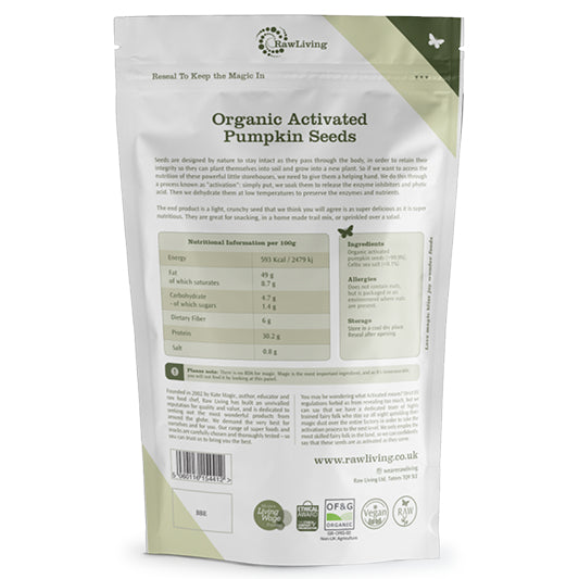 Activated Pumpkin Seeds - Raw &amp; Organic (200g, 1kg, 5kg)