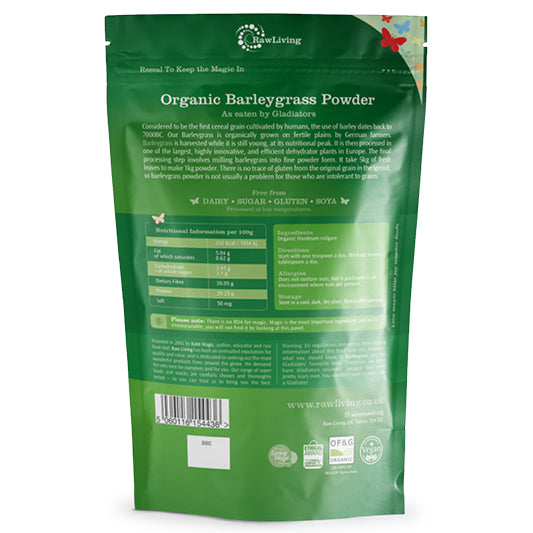 Organic Barleygrass Powder (Various Sizes) Raw Living UK