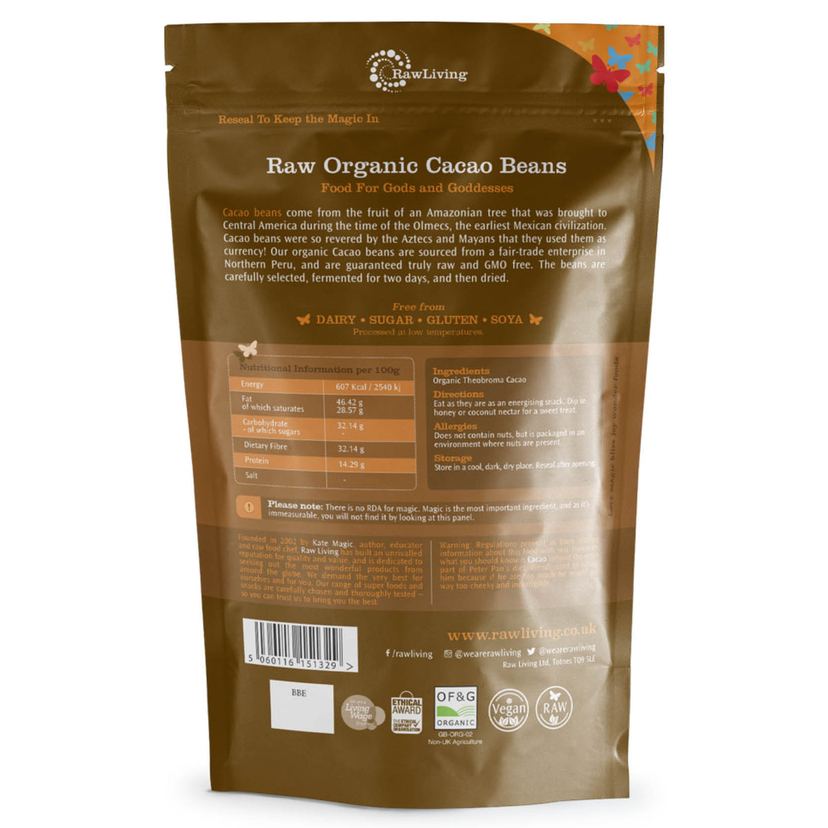 Cacao Bean Peruvian - Raw and Organic (250g, 1kg, 5kg)