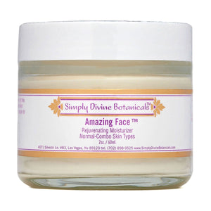 Amazing Face Moisturizer | Simply Divine Botanicals | Raw Living UK | Skin Care & Beauty | Simply Divine Botanicals Amazing Face Rejuvenating Moisturiser: a Natural product for Normal & Combination Skin, with luxurious Sandalwood & Lemongrass.