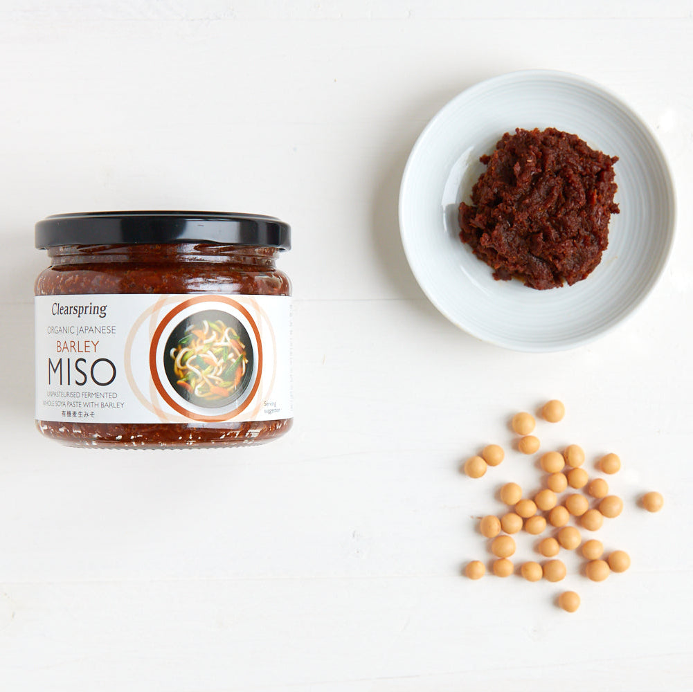 Organic Japanese Barley Miso | Clearspring | Raw Living | Clearspring Organic Unpasteurised Japanese Barley Miso Paste is the traditional Miso of rural Japan. This superb miso is made by traditional methods.