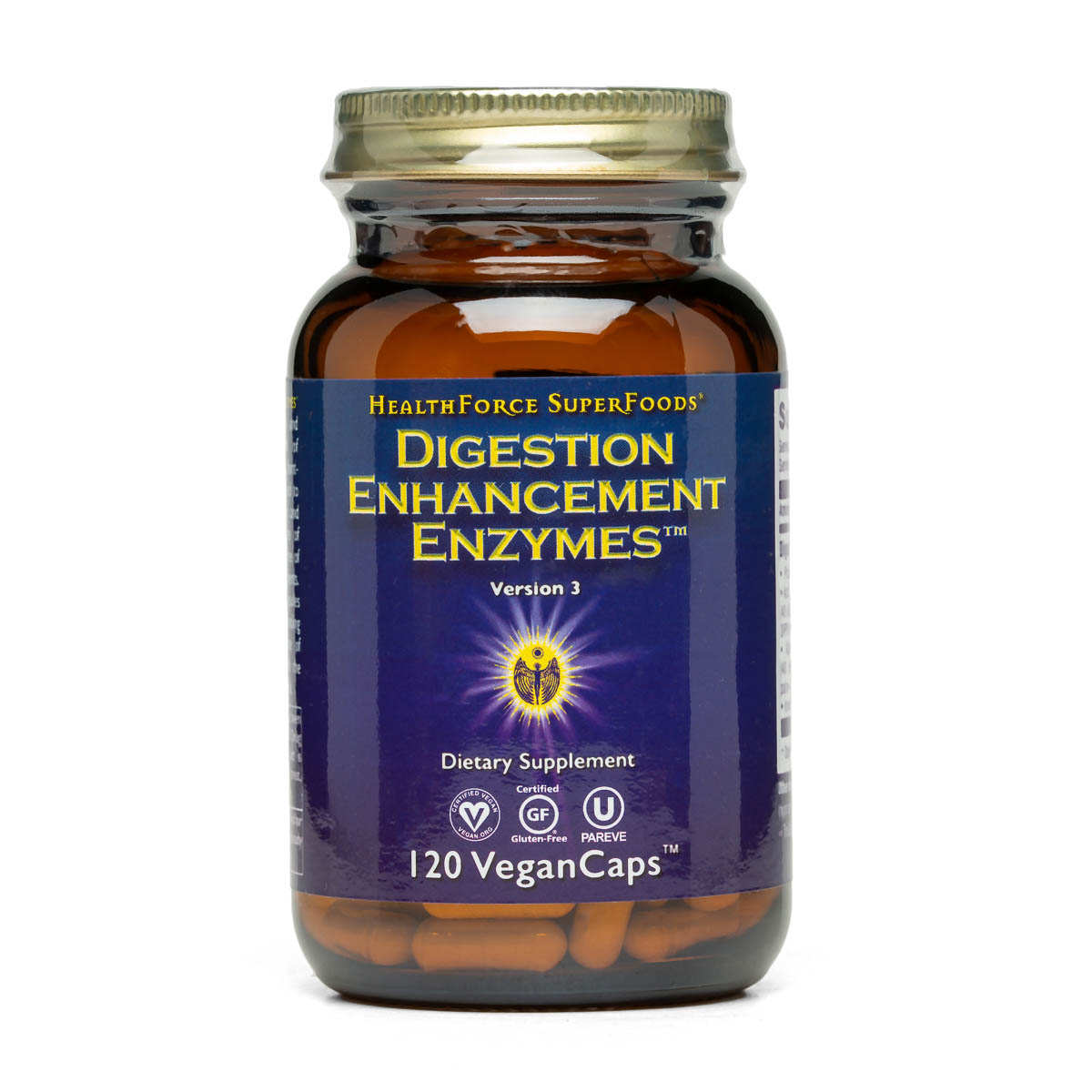 Digestion Enhancement Enzymes | Health Force | Raw Living UK | Enzymes | Supplements | HealthForce Digestion Enhancement Enzymes™ (120 Capsules) comprise a comprehensive and potent array of enzymes for optimized digestion of all types of food.
