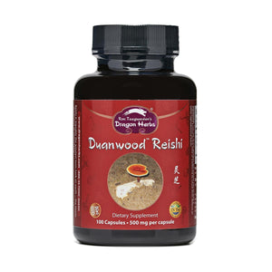 Duanwood Reishi Capsules | Dragon Herbs | Raw Living UK | Tonic Herbs | Mushroom Extracts | Dragon Herbs Duanwood Reishi: this mushroom is the most revered herbal substance in Asia. It's a Shen tonic said to nourish the spirit & support immunity.