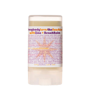 Everybody Loves The Sunshine Zinc Stick | Living Libations | Raw Living UK | Skin Care | Sun Care | Living Libations Everybody Loves The Sunshine ZINC STICK (15ml): a Natural & Vegan balm made with 20% non-nanoparticle Zinc Oxide & essences providing sun-shade