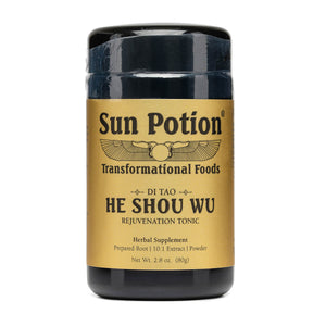Wildcrafted He Shou Wu | Sun Potion | Raw Living UK | Tonic Herbs | Sun Potion He Shou Wu 10:1 Wildcrafted Extract Powder: this Tonic Herb & Adaptogen has a long history of use. Use in Smoothies, Elixirs, Lattés & Raw Creations.