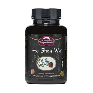 He Shou Wu Capsules | Dragon Herbs | Raw Living UK | Tonic Herbs | Adaptogens | Dragon Herbs He Shou Wu (Polygonum Multiflorum) is one of the finest healthy-aging tonic herbs. It is used to support the liver, kidneys, brain & sexual organs.