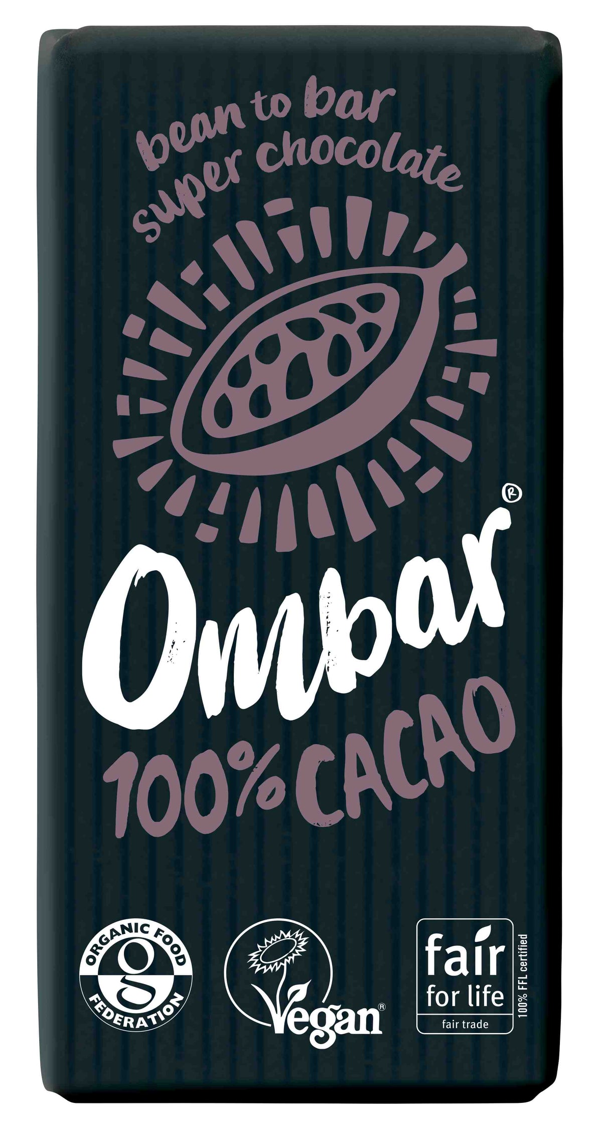 Organic Vegan 100% Cacao Chocolate Bar | Ombar | Raw Living UK | Raw Chocolate | Raw Cacao | Ombar 100% Cacao Bar is an Organic, Vegan, Plant Based Raw Chocolate Bar. A Sugar Free, Keto Friendly bar made by award-winning chocolatiers.