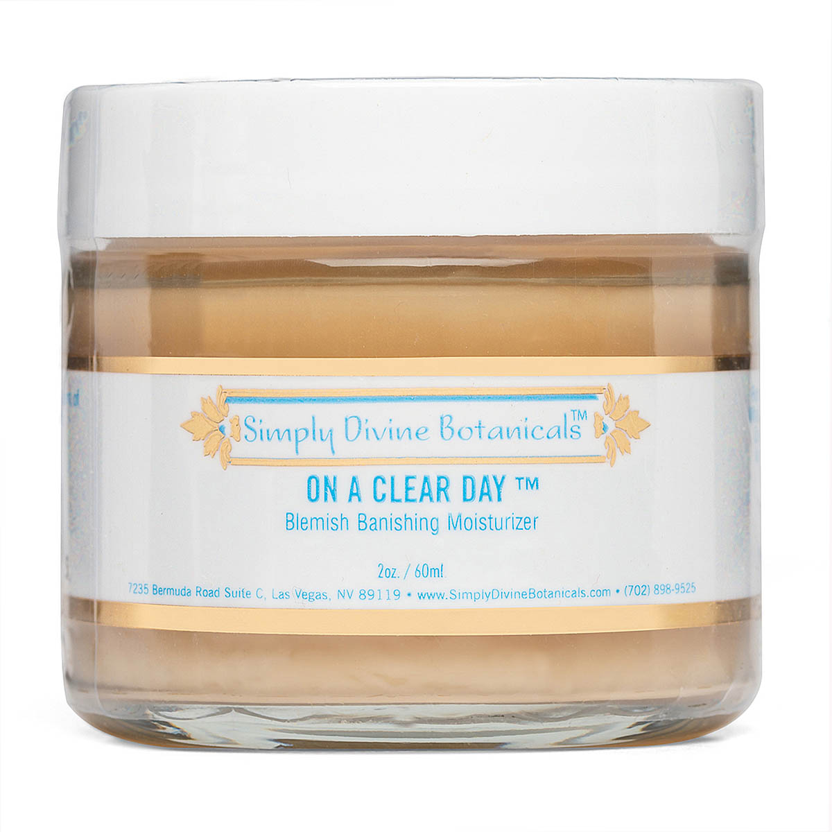 On A Clear Day Moisturizer | Simply Divine Botanicals | Raw Living UK | Skin Care &amp; Beauty | Simply Divine Botanicals On a Clear Day Natural Moisturiser is a Blemish Banishing Cream. Made with Organic Whole Leaf Aloe, Brown Seaweed &amp; Essential Oils.