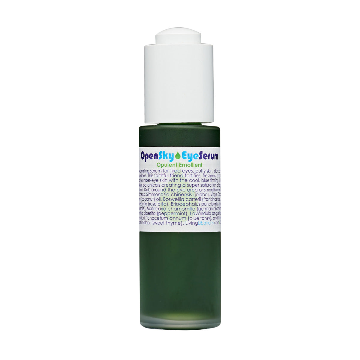 Open Sky Eye Serum | Living Libations | Raw Living UK | Beauty | Skin Care | Living Libations Open Sky Eye Serum: a Natural &amp; Vegan nectar, designed to soothe the delicate tissue around the eyes while it firms &amp; rejuvenates.