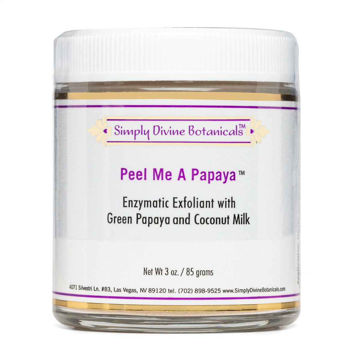 Peel Me A Papaya | Simply Divine Botanicals | Raw Living UK | Skin Care &amp; Beauty | Simply Divine Botanicals Peel Me a Papaya Natural Exfoliant: Green Papaya Powder &amp; Coconut Milk to Smooth Skin. Kaolin Clay &amp; Organic Cornmeal to Absorb Oils.