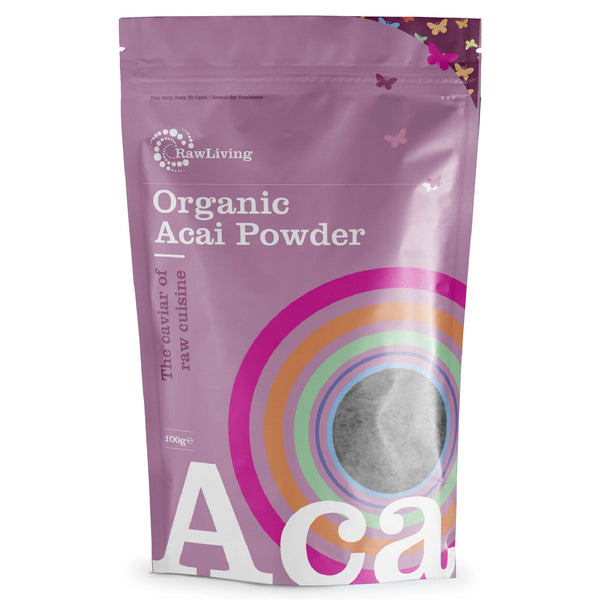 Image showcasing Organic Acai Powder (100g, 250g, 1kg) | Raw Living UK