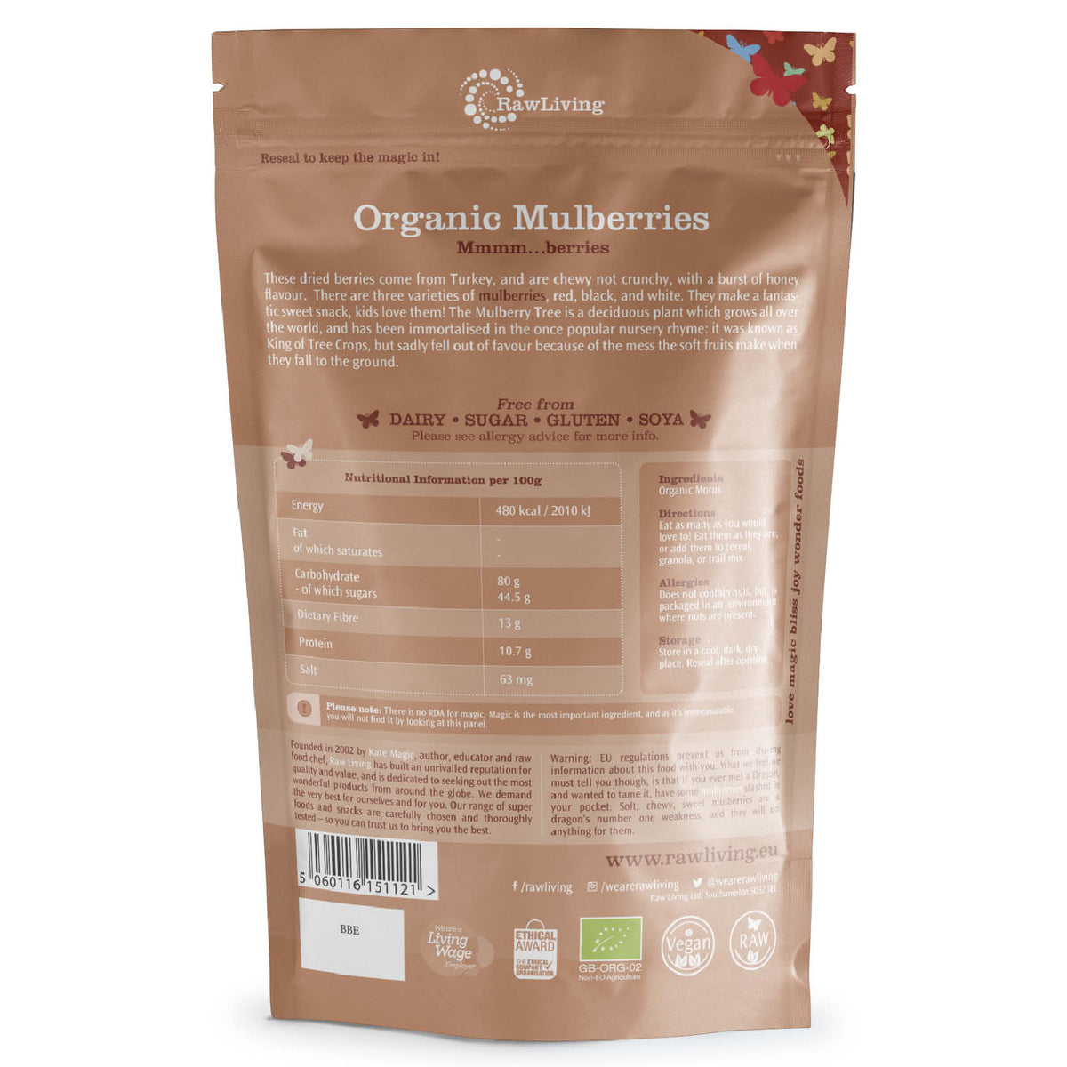 Organic Mulberries | Raw Living UK | Raw Foods | Raw Fruits | Super Foods | Raw Living Organic Mulberries: our Turkish Sun-Dried Mulberries are low on the Glycaemic Index, as well as being delicious and a great source of Vitamins.