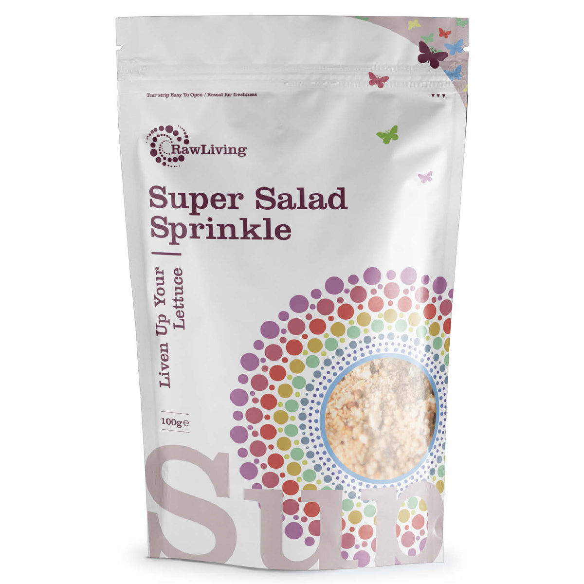 Super Salad Sprinkle | Raw Living UK | Super Foods | Raw Living Super Salad Sprinkle is a Hemp Seed Super Blend, created with Shiitake, Garlic, Seagreens, Klamath Lake Algae, Ascophyllum Wrack &amp; Himalayan Salt.