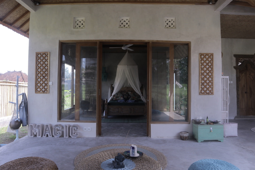 Kate Magic | Bali Magic Villa | Raw Living UK | Events &amp; Retreats | Eco Holiday Rentals | An Eco-Villa in the rice fields, Waranugraha (Magic Villa) is situated in the village of Singakerta, just 10 minutes outside of Ubud, Bali&#39;s spiritual mecca.