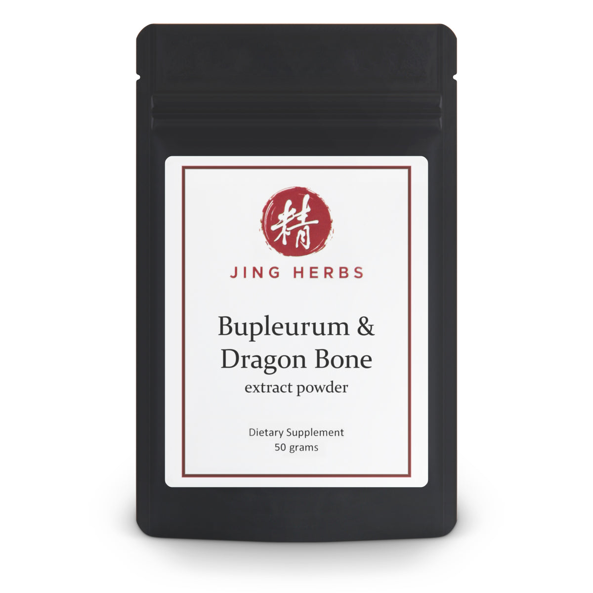 Bupleurum &amp; Dragonbone Powder | Jing Herbs | Raw Living UK | Tonic Herbs | Jing Herbs Bupleurum &amp; Dragonbone Powder: designed to alleviate qi (chi) stagnation, and also to help to calm the spirit, reducing stress and anxiety.