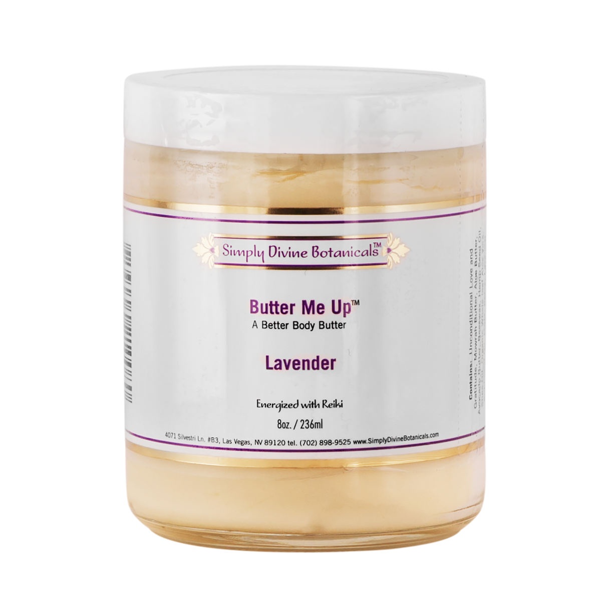 Butter Me Up Lavender | Simply Divine Botanicals | Raw Living UK | Skin Care &amp; Beauty | Simply Divine Botanicals Natural Body Butter is a Smooth &amp; Thick Butter Moisturiser for Lush Skin, with Aloe &amp; Avocado Butters, Shea &amp; Essentials Oils.