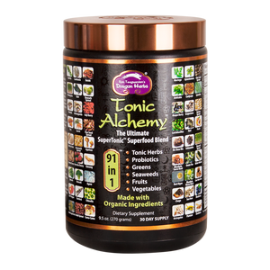 Tonic Alchemy | Dragon Herbs | Raw Living UK | Tonic Herbs | Dragon Herbs Tonic Alchemy is a cutting edge blend of "superfoods" from around the world, including Minerals, Electrolytes, Probiotics, Greens, Sprouts & Algae.