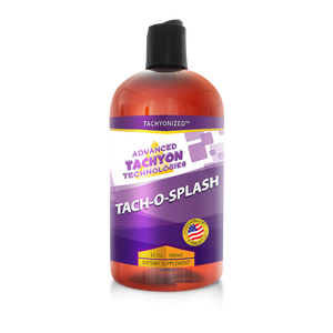 Tach-o-Splash | ATT Tachyon | Raw Living UK | Tachyon Energy Tools | Advanced Tachyon Technologies Tachyonized 'Tach-o-Splash' water charges Subtle Organising Energy Fields of cells in your body, which becomes a super-conductor