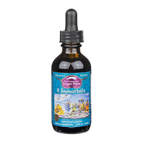 8 Immortals Dragon Drops | Dragon Herbs | Raw Living UK | Tonic Herbs | Dragon Herbs 8 Immortals Elixir is made with premium WILD Chinese Ginseng and Anti-Ageing, Adaptogenic Herbs including Duanwood Reishi, Cordyceps &amp; Goji Berries.