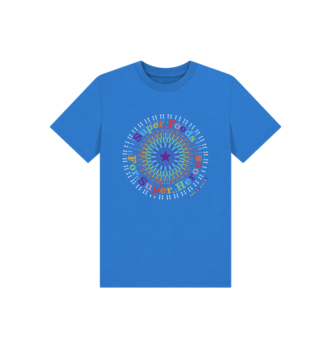 Bright Blue Printed Kids T-Shirt