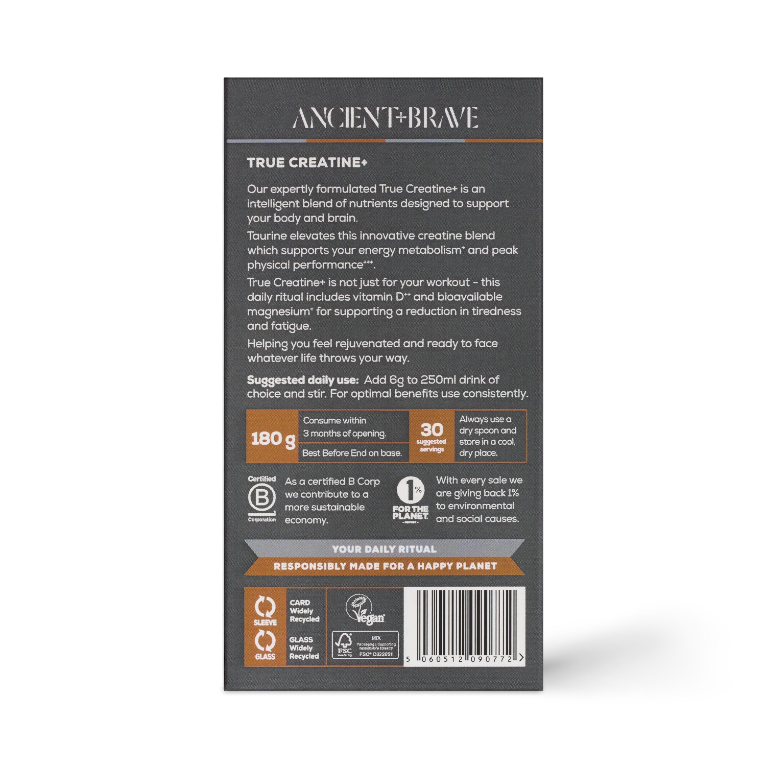 Ancient &amp; Brave - True Creatine+ (180g)