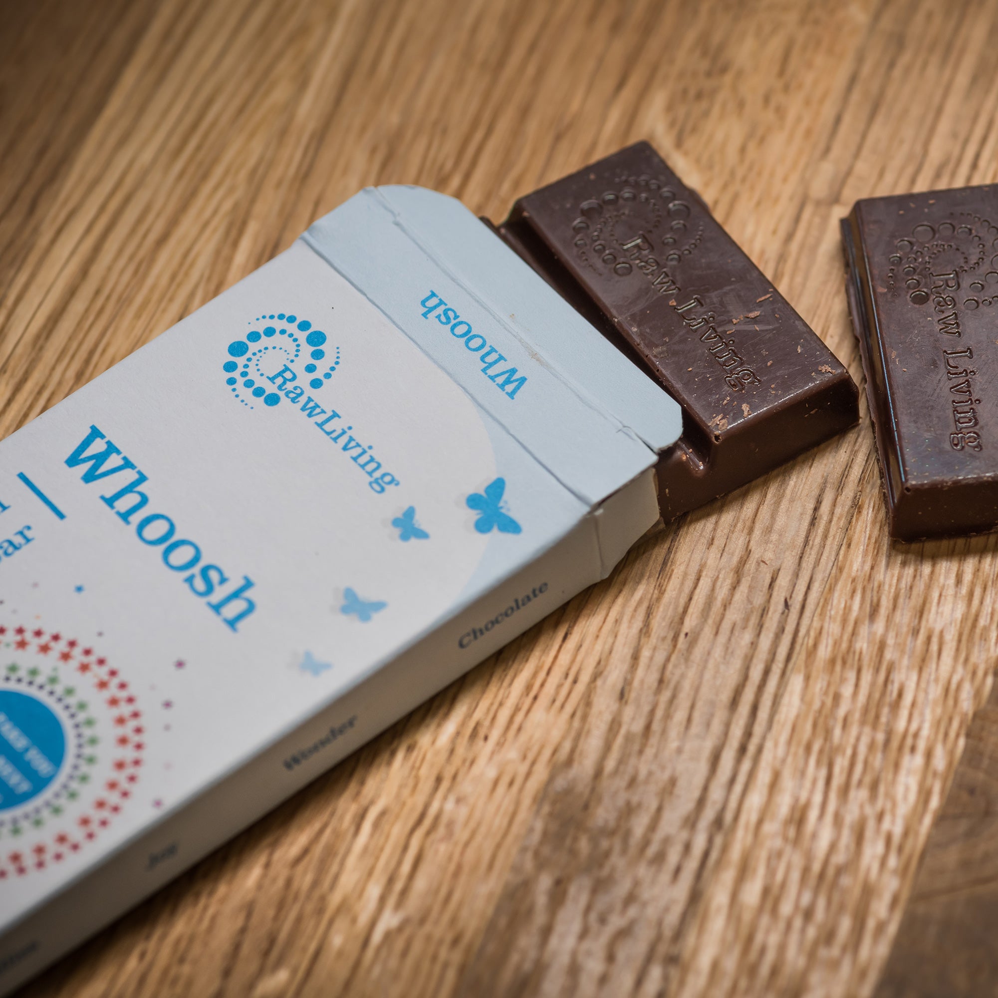 Whoosh Raw Chocolate Bar With Gingko and Maca (50g)