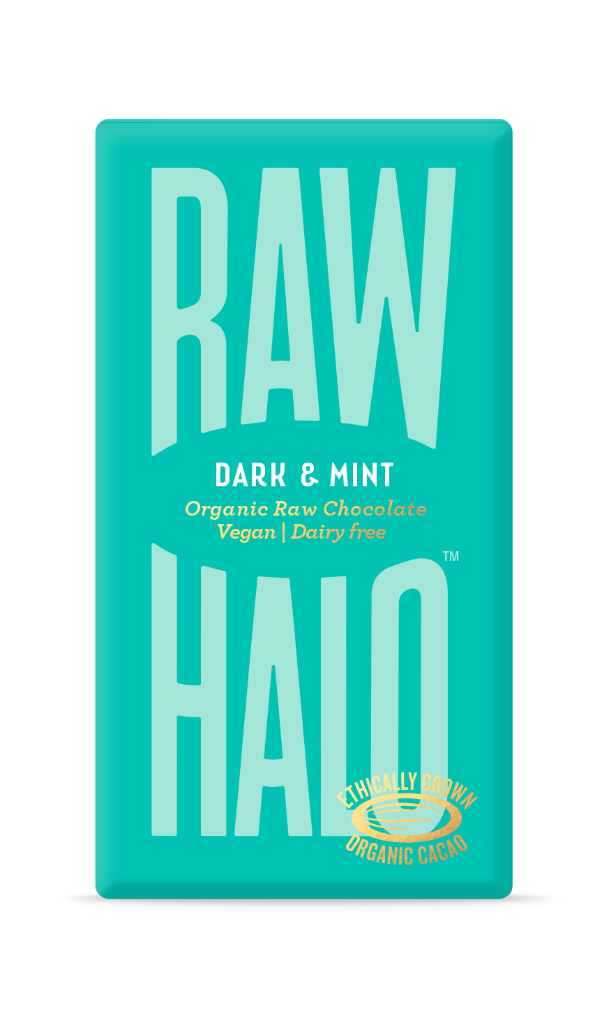 Dark &amp; Mint Organic Raw Chocolate Bar (35g) - Raw Halo