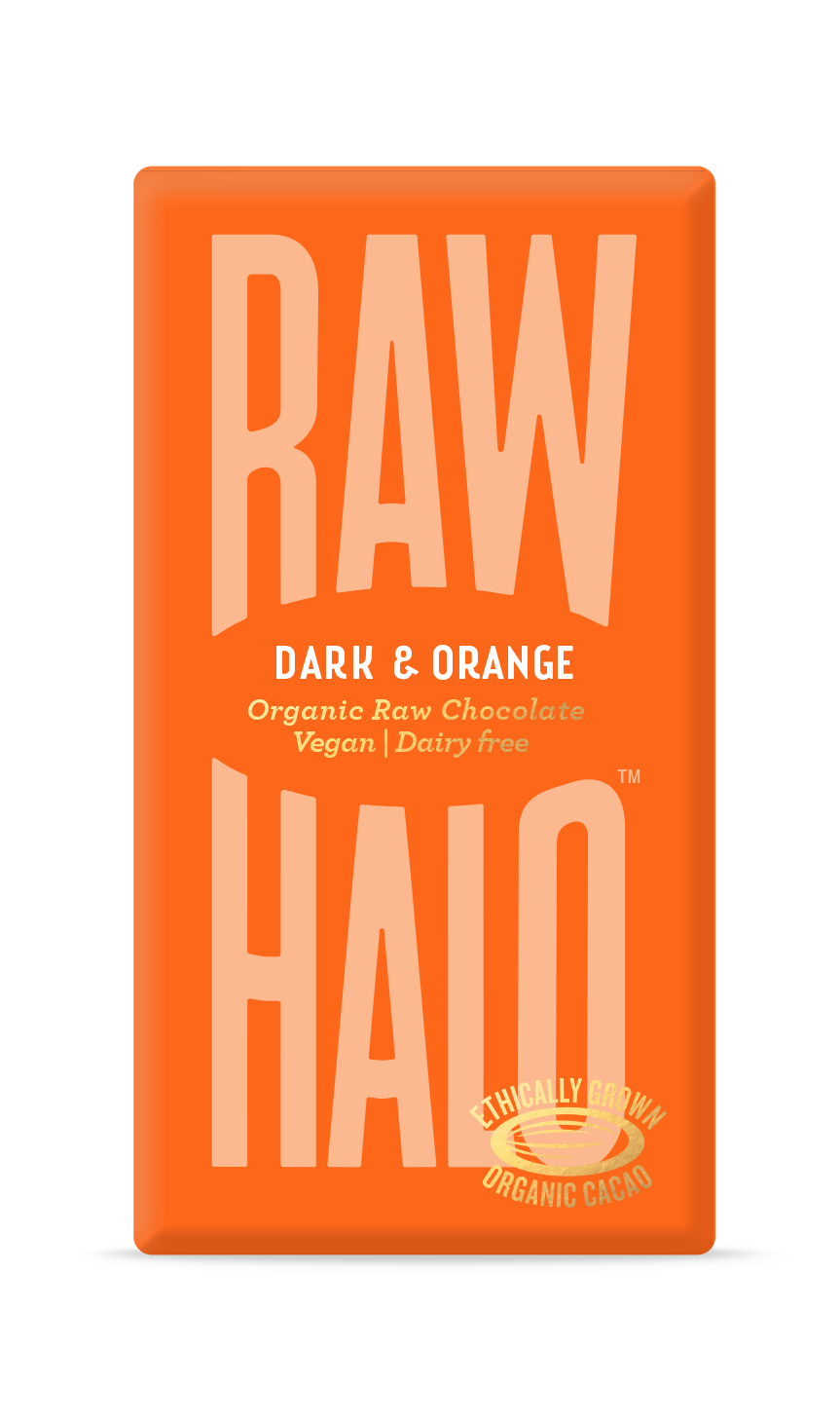 Dark &amp; Orange Organic Raw Chocolate Bar (35g) - Raw Halo